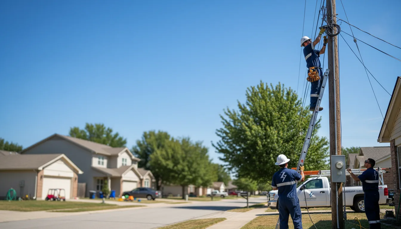 Residential electrician providing installation services in Ogden, AR